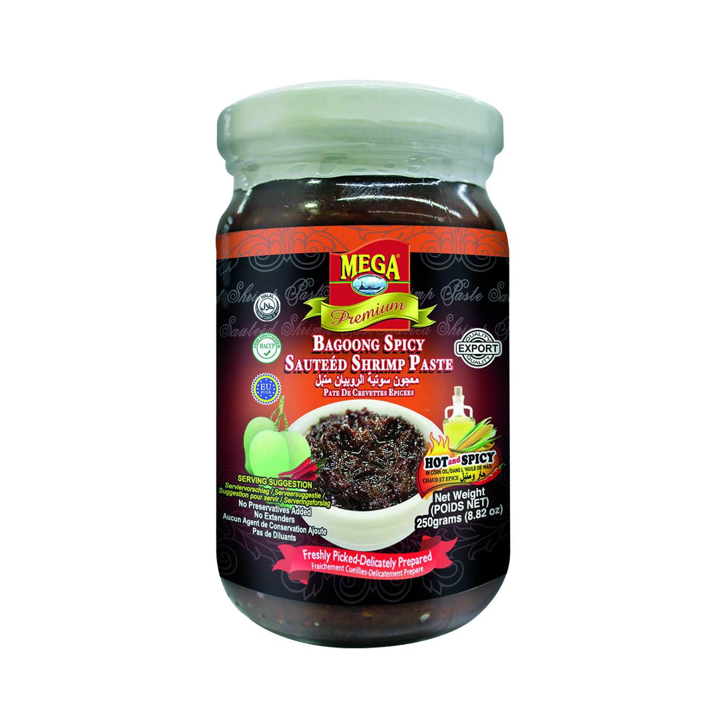Pâte De Crevettes Sautée Piquantes Mega 24 X 250 G